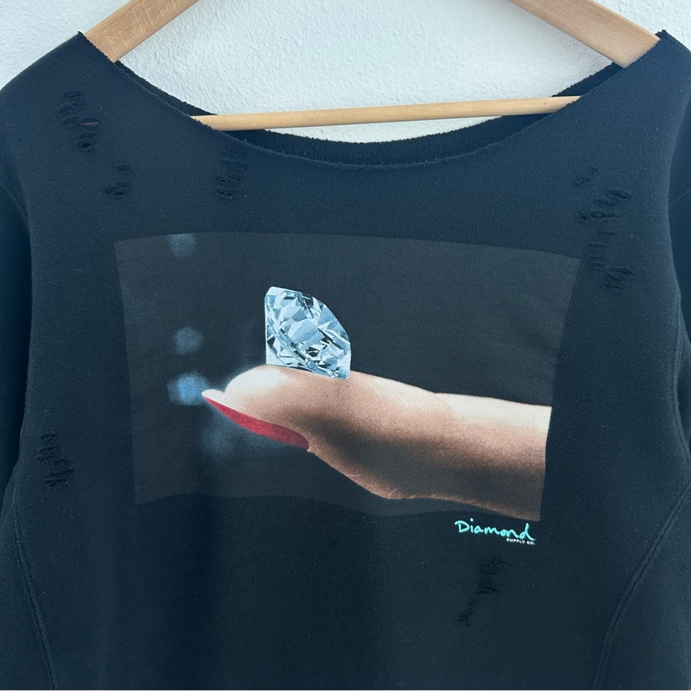 Diamond Supply Co. Off the Shoulder Sweatshirt - Picture 2 of 6